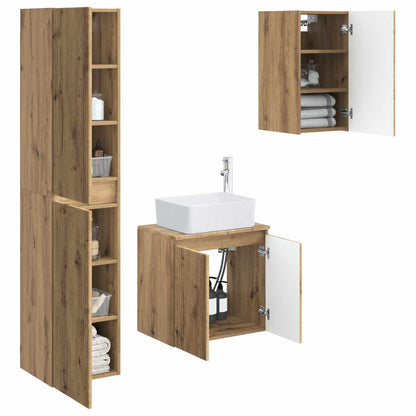 vidaXL Bathroom Furniture Set 3 pcs Artisan Oak 33 x 34.5 x 160 cm