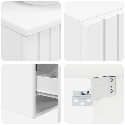 vidaXL Bathroom Furniture Set 3 pcs White 33 x 34.5 x 160 cm