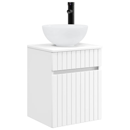 vidaXL Bathroom Furniture Set 3 pcs White 33 x 34.5 x 160 cm