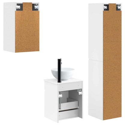 vidaXL Bathroom Furniture Set 3 pcs White 33 x 34.5 x 160 cm