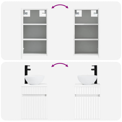 vidaXL Bathroom Furniture Set 3 pcs White 33 x 34.5 x 160 cm