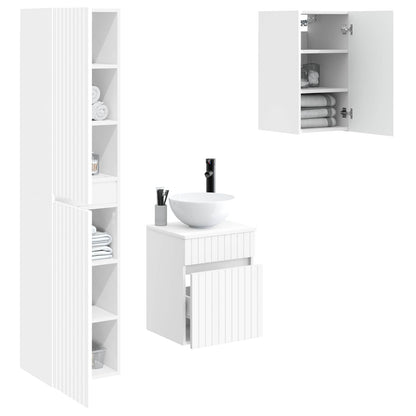 vidaXL Bathroom Furniture Set 3 pcs White 33 x 34.5 x 160 cm