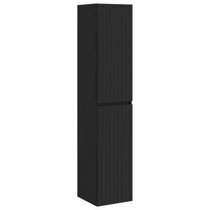 vidaXL Bathroom Furniture Set 3 pcs Black 33 x 34.5 x 160 cm