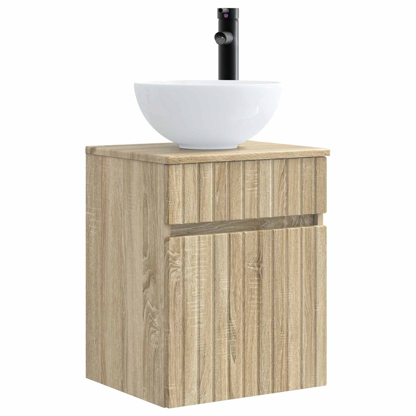 vidaXL Bathroom Furniture Set 3 pcs Sonoma Oak 33 x 34.5 x 160 cm