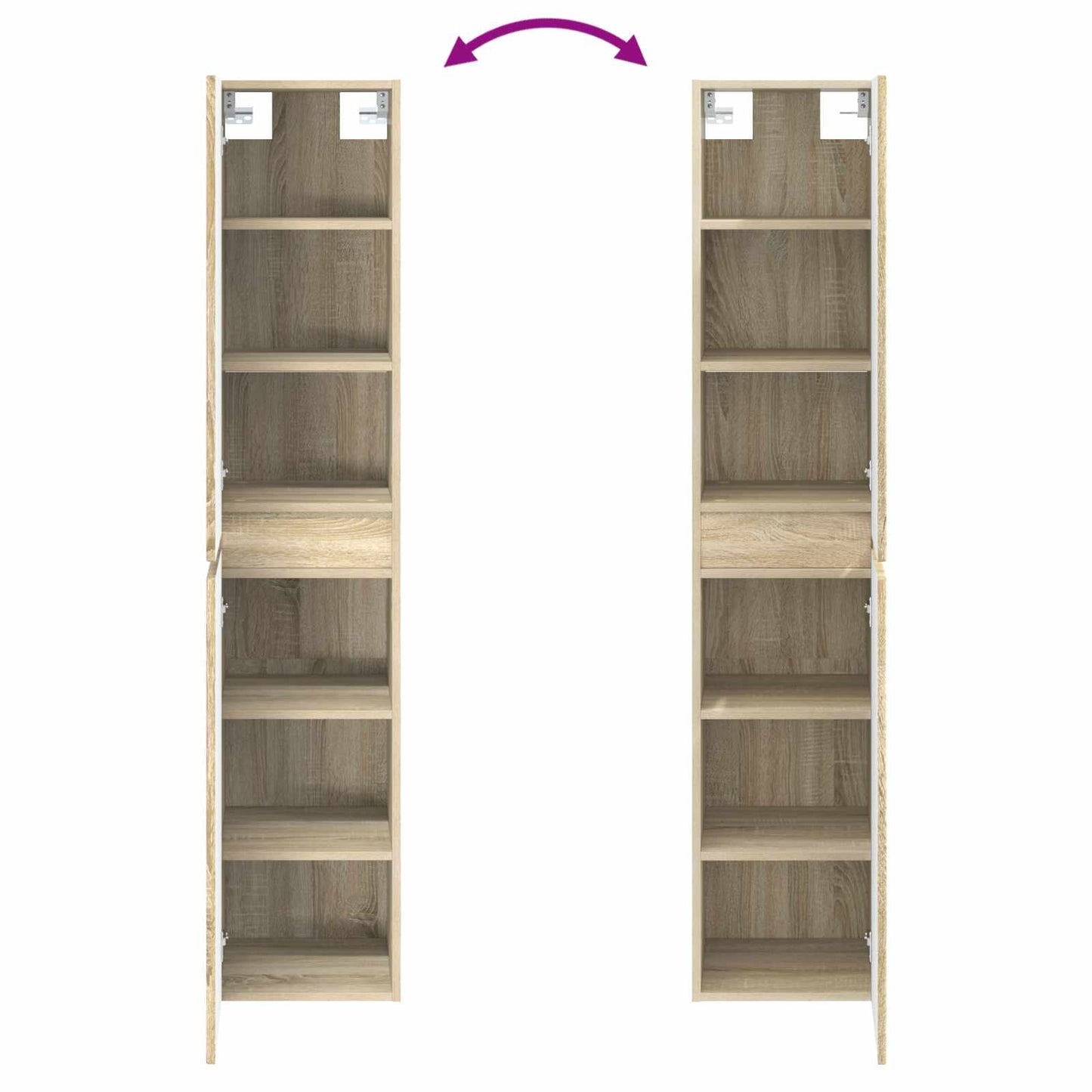 vidaXL Bathroom Furniture Set 3 pcs Sonoma Oak 33 x 34.5 x 160 cm