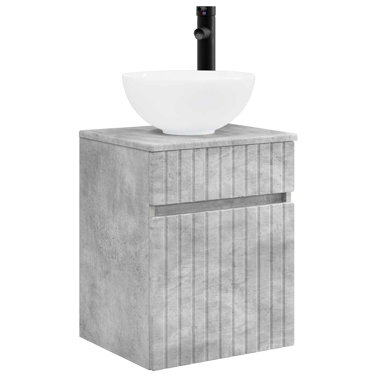 vidaXL Bathroom Furniture Set 3 pcs Concrete Grey 33 x 34.5 x 160 cm