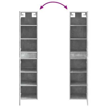 vidaXL Bathroom Furniture Set 3 pcs Concrete Grey 33 x 34.5 x 160 cm