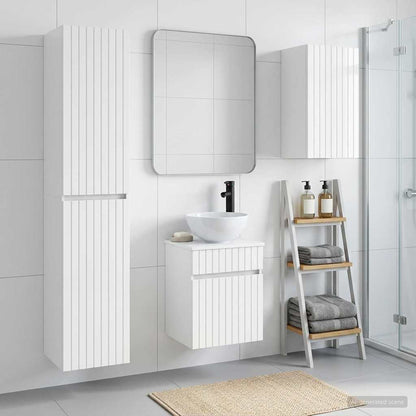 vidaXL Bathroom Furniture Set 3 pcs High Gloss White