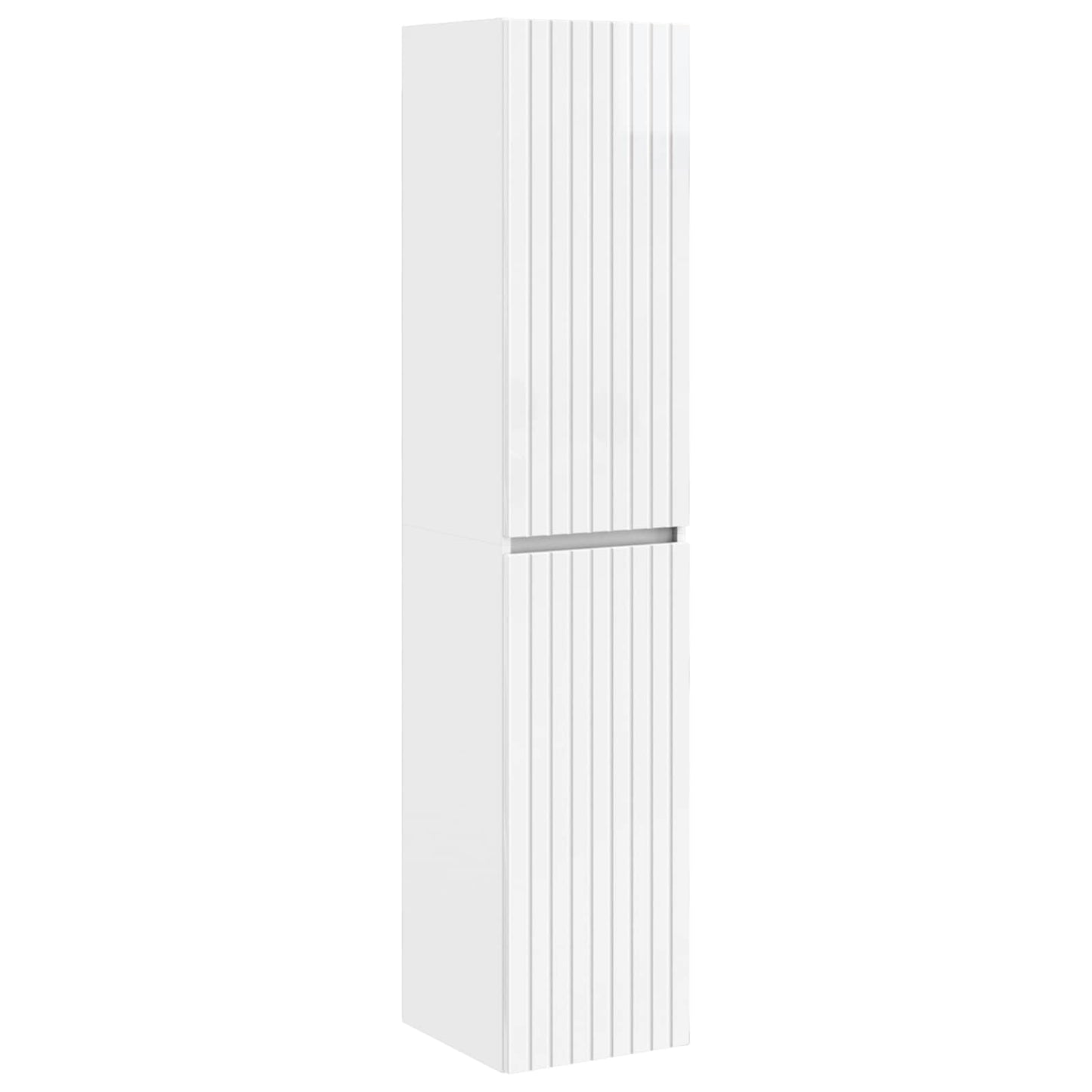 vidaXL Bathroom Furniture Set 3 pcs High Gloss White