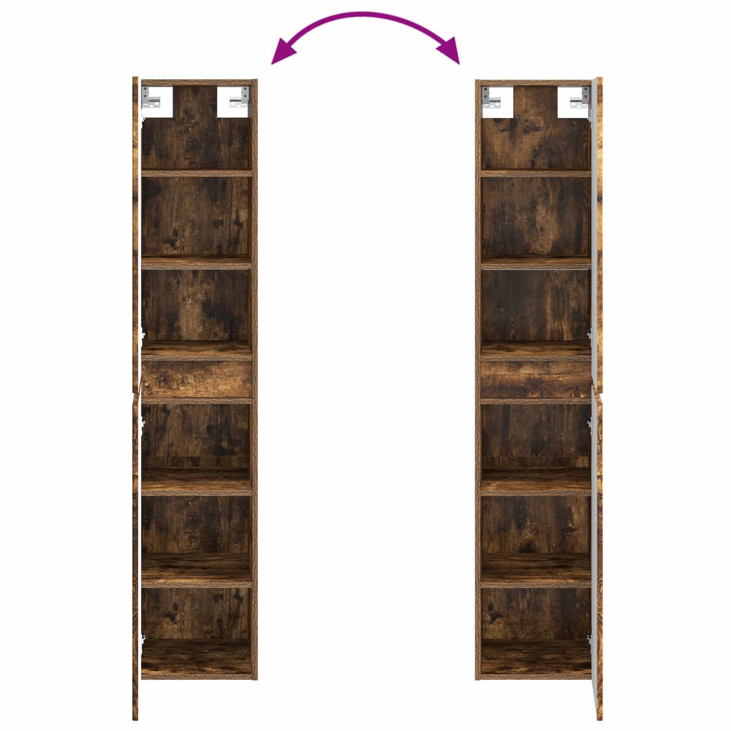 vidaXL Bathroom Furniture Set 3 pcs Smoked Oak 33 x 34.5 x 160 cm