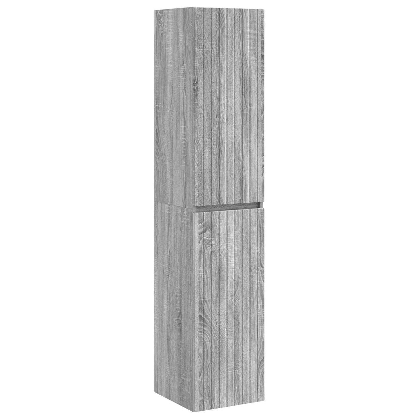 vidaXL Bathroom Furniture Set 3 pcs Grey Sonoma 33 x 34.5 x 160 cm