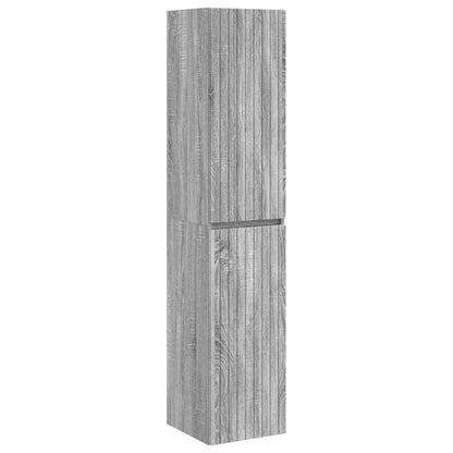 vidaXL Bathroom Furniture Set 3 pcs Grey Sonoma 33 x 34.5 x 160 cm