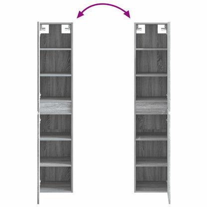vidaXL Bathroom Furniture Set 3 pcs Grey Sonoma 33 x 34.5 x 160 cm