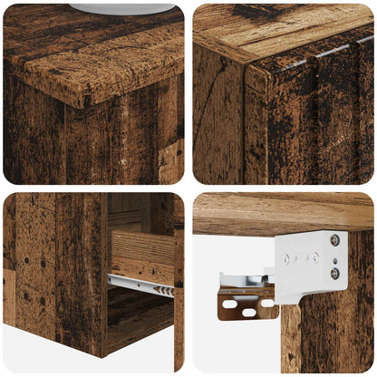vidaXL Bathroom Furniture Set 3 pcs Old Wood 33 x 34.5 x 160 cm