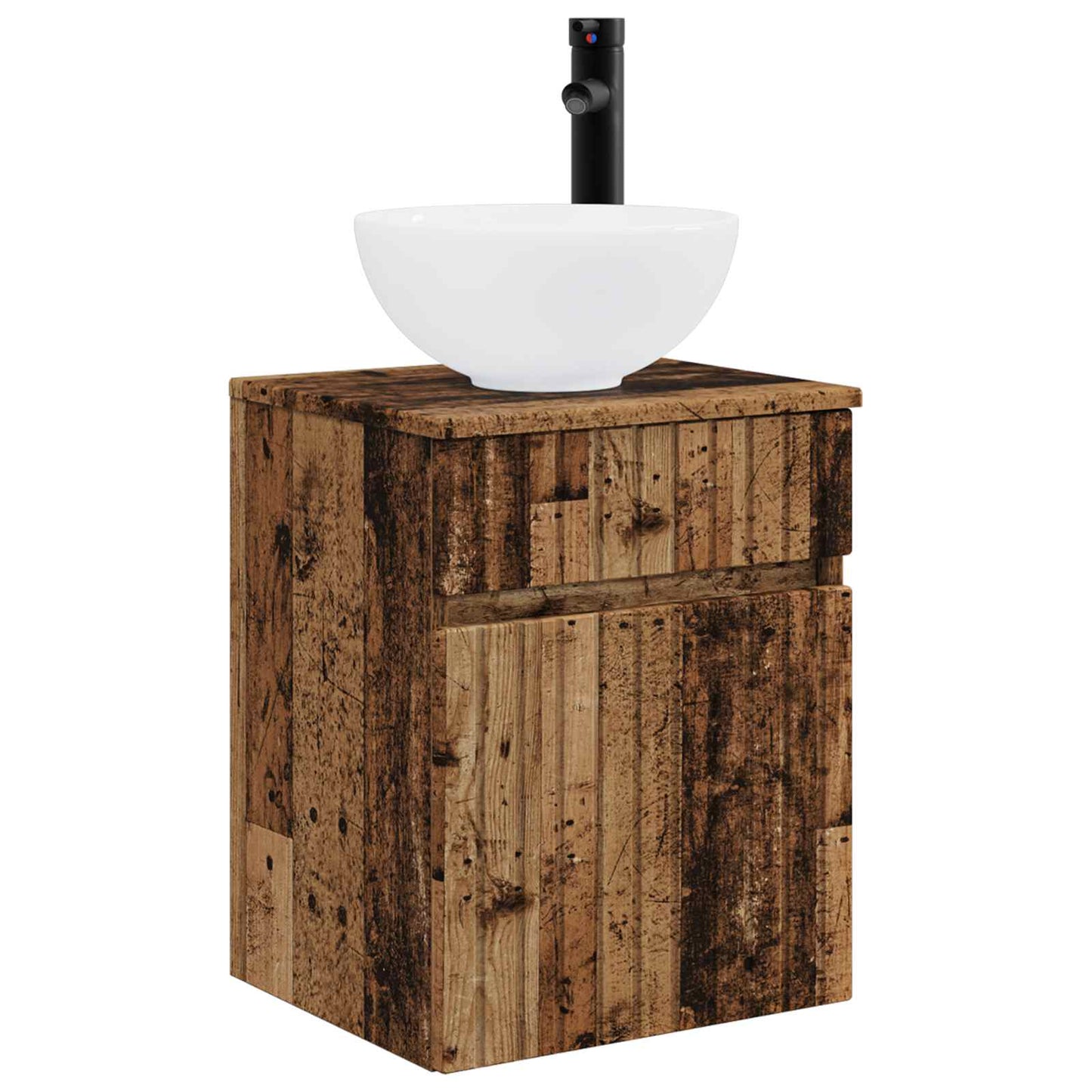 vidaXL Bathroom Furniture Set 3 pcs Old Wood 33 x 34.5 x 160 cm