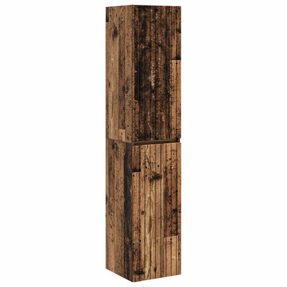 vidaXL Bathroom Furniture Set 3 pcs Old Wood 33 x 34.5 x 160 cm