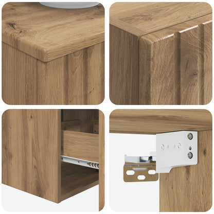 vidaXL Bathroom Furniture Set 3 pcs Artisan Oak 33 x 34.5 x 160 cm