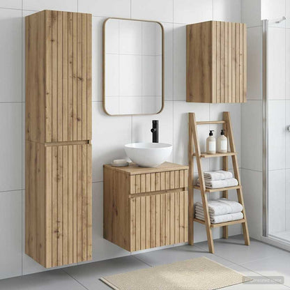 vidaXL Bathroom Furniture Set 3 pcs Artisan Oak 33 x 34.5 x 160 cm