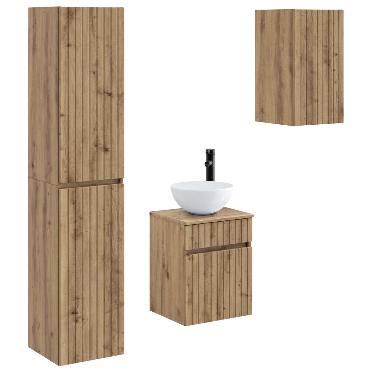 vidaXL Bathroom Furniture Set 3 pcs Artisan Oak 33 x 34.5 x 160 cm
