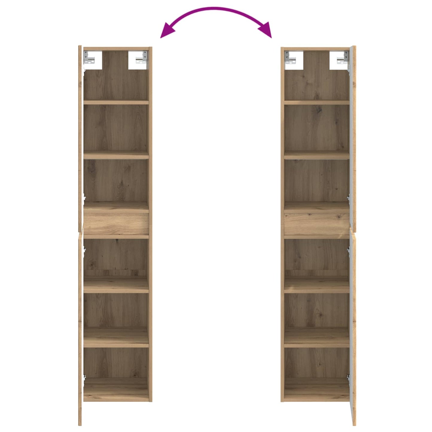 vidaXL Bathroom Furniture Set 3 pcs Artisan Oak 33 x 34.5 x 160 cm