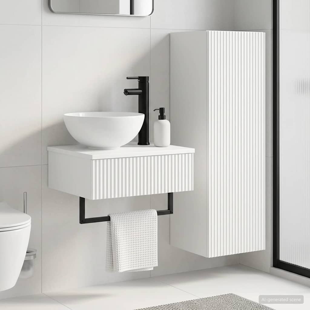 vidaXL Bathroom Furniture Set 2 pcs White 33 x 34.5 x 100 cm