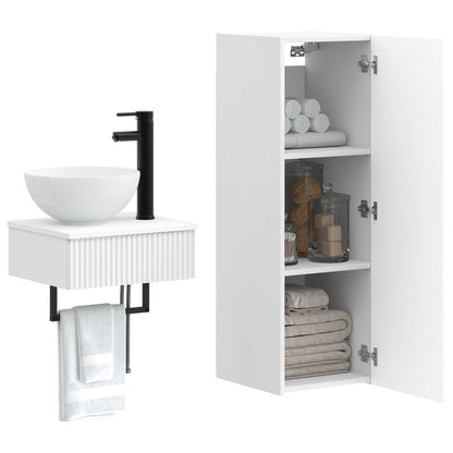 vidaXL Bathroom Furniture Set 2 pcs White 33 x 34.5 x 100 cm
