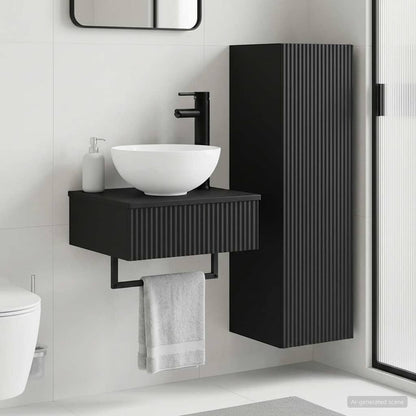 vidaXL Bathroom Furniture Set 2 pcs Black 33 x 34.5 x 100 cm