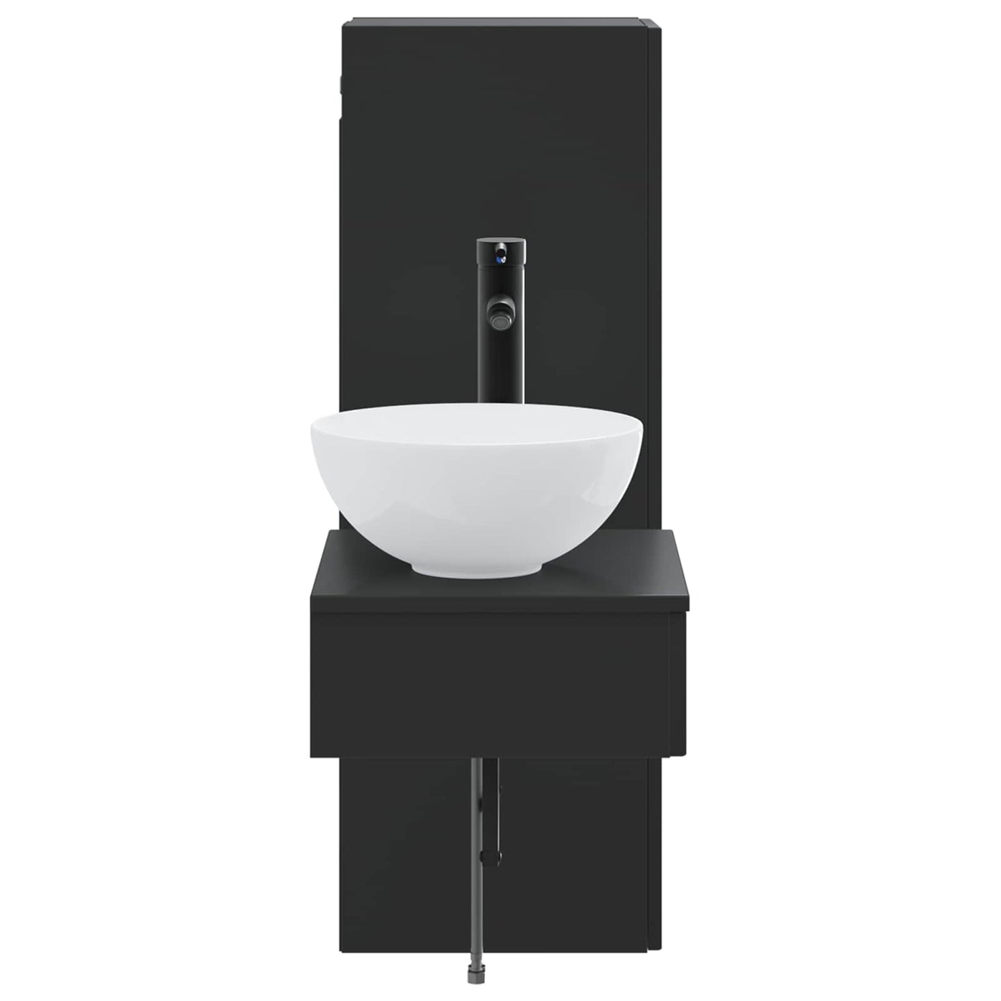 vidaXL Bathroom Furniture Set 2 pcs Black 33 x 34.5 x 100 cm