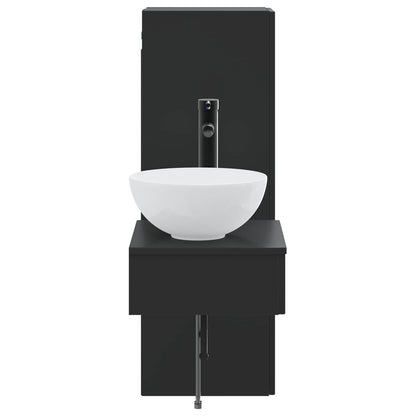 vidaXL Bathroom Furniture Set 2 pcs Black 33 x 34.5 x 100 cm