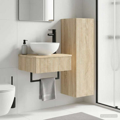 vidaXL Bathroom Furniture Set 2 pcs Sonoma Oak 33 x 34.5 x 100 cm