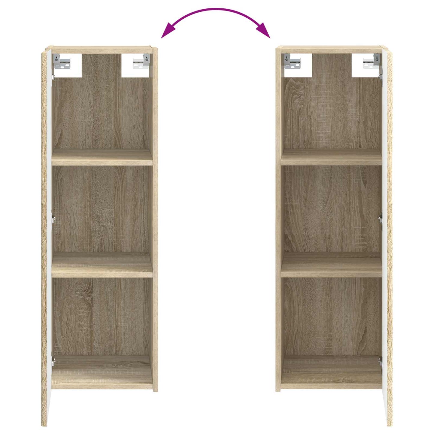 vidaXL Bathroom Furniture Set 2 pcs Sonoma Oak 33 x 34.5 x 100 cm
