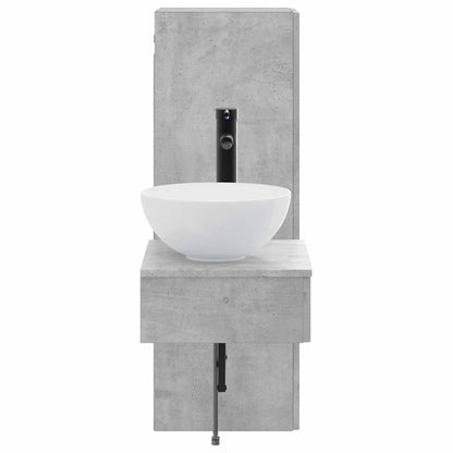 vidaXL Bathroom Furniture Set 2 pcs Concrete Grey 33 x 34.5 x 100 cm