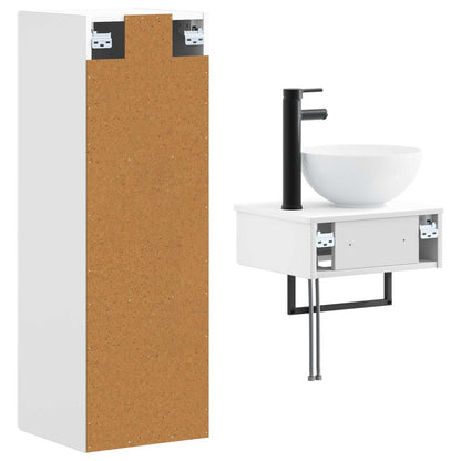 vidaXL Bathroom Furniture Set 2 pcs High Gloss White