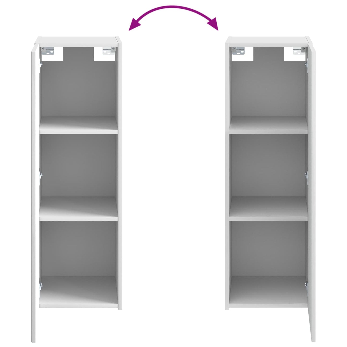 vidaXL Bathroom Furniture Set 2 pcs High Gloss White