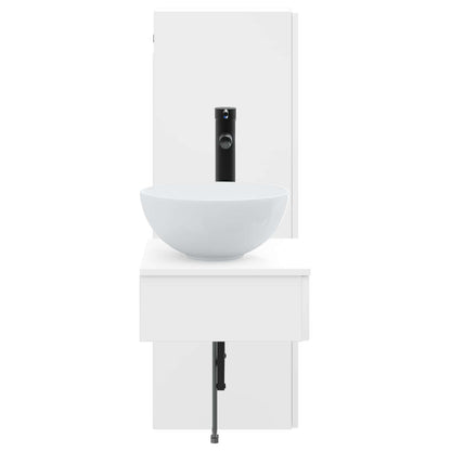 vidaXL Bathroom Furniture Set 2 pcs High Gloss White