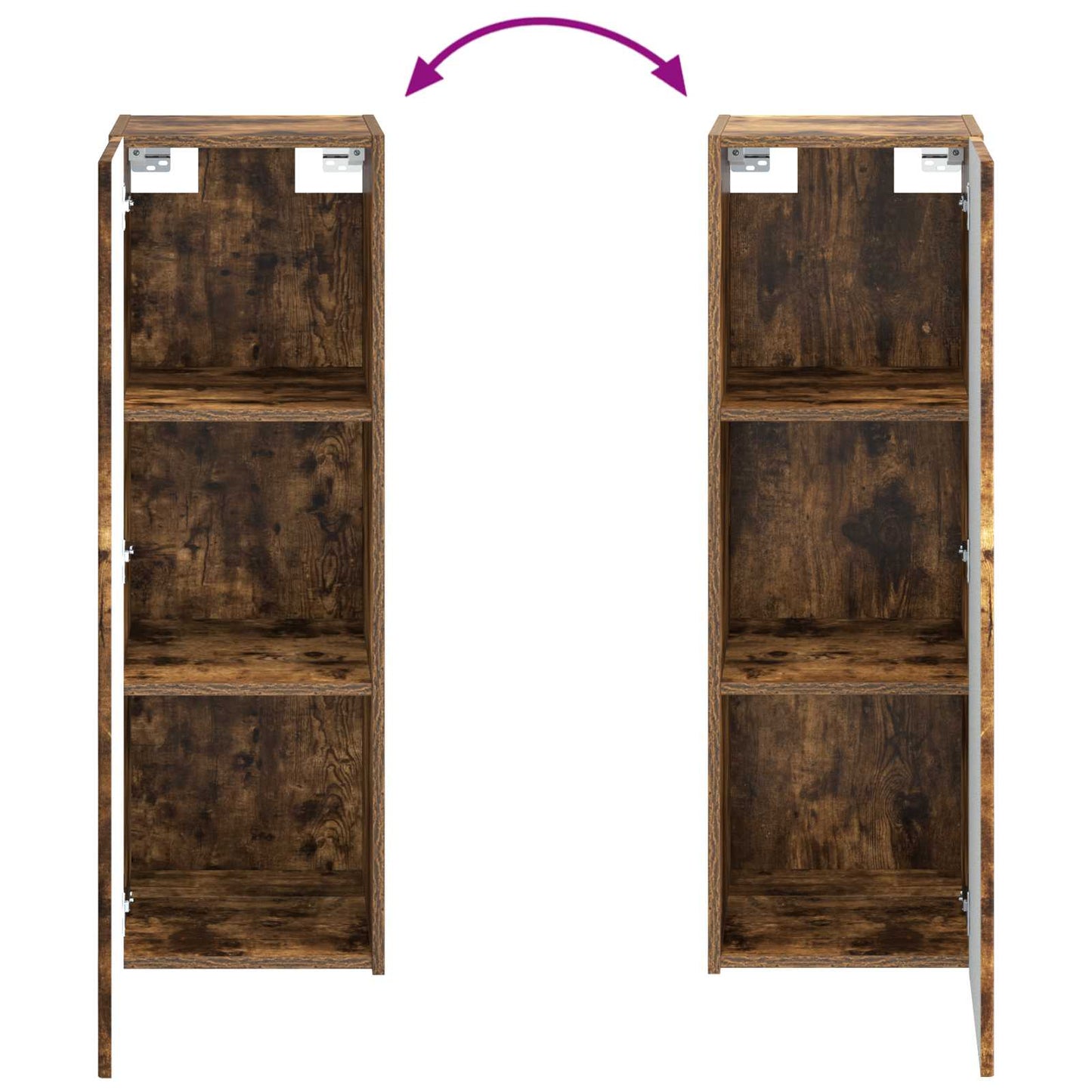 vidaXL Bathroom Furniture Set 2 pcs Smoked Oak 33 x 34.5 x 100 cm