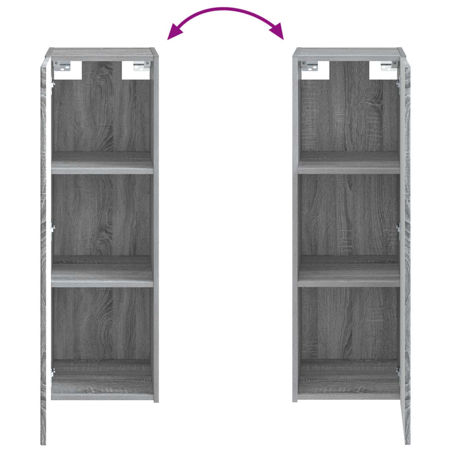 vidaXL Bathroom Furniture Set 2 pcs Grey Sonoma 33 x 34.5 x 100 cm