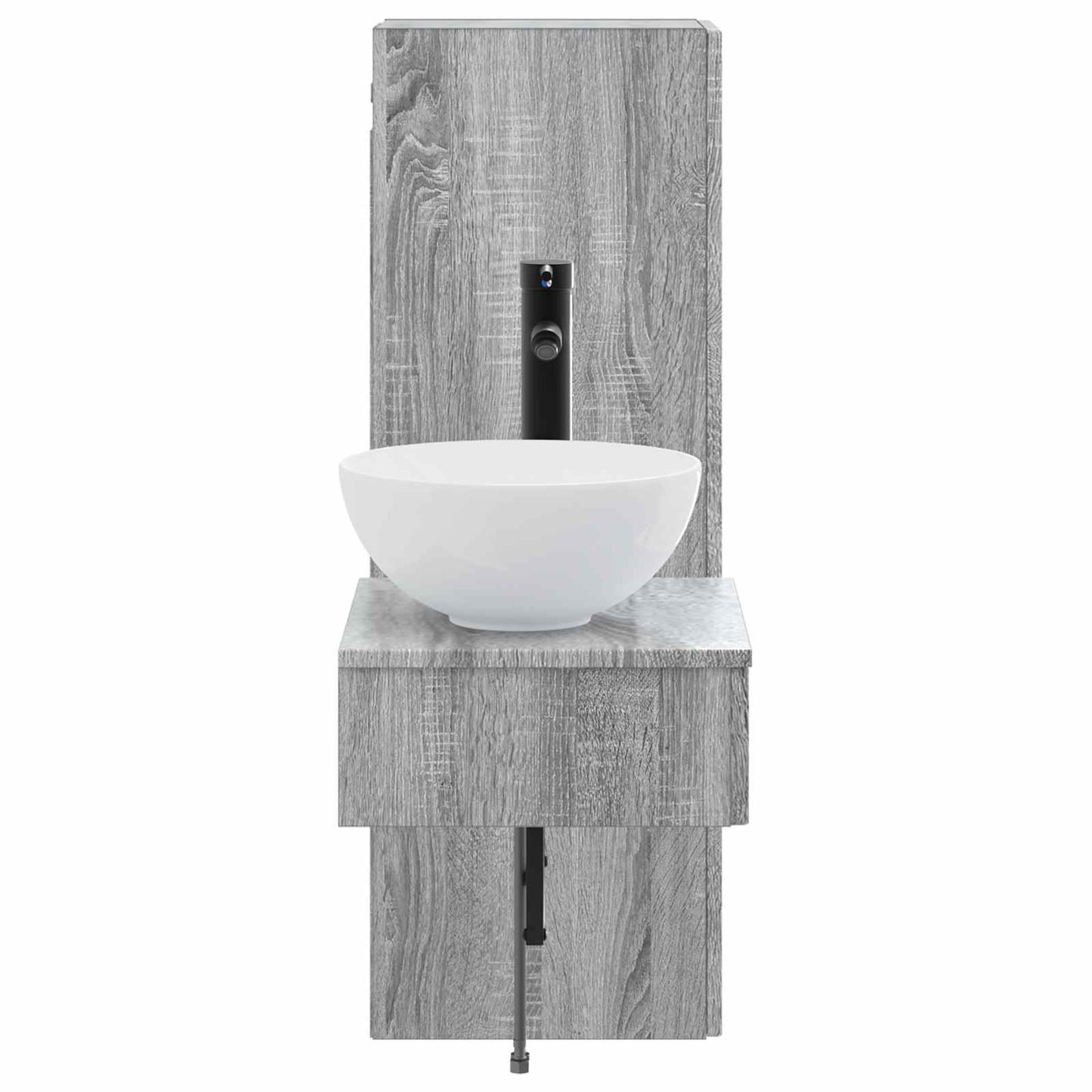 vidaXL Bathroom Furniture Set 2 pcs Grey Sonoma 33 x 34.5 x 100 cm
