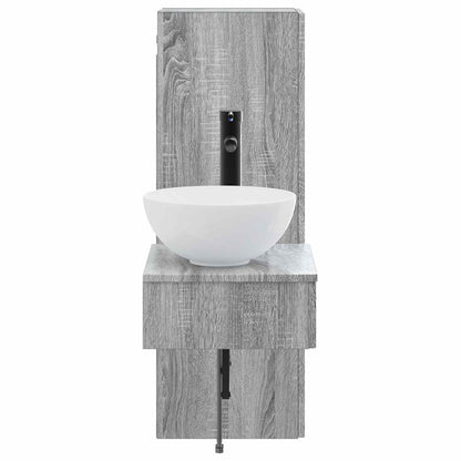 vidaXL Bathroom Furniture Set 2 pcs Grey Sonoma 33 x 34.5 x 100 cm