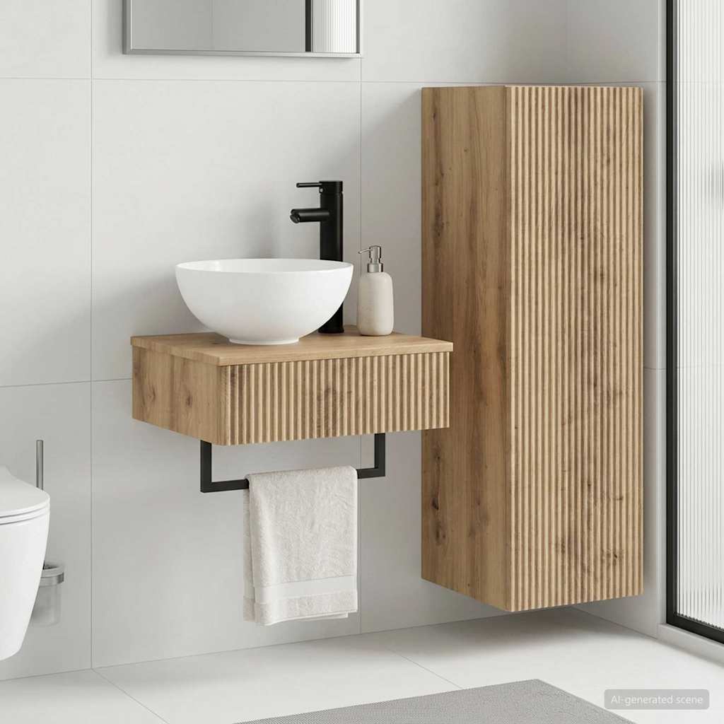 vidaXL Bathroom Furniture Set 2 pcs Artisan Oak 33 x 34.5 x 100 cm