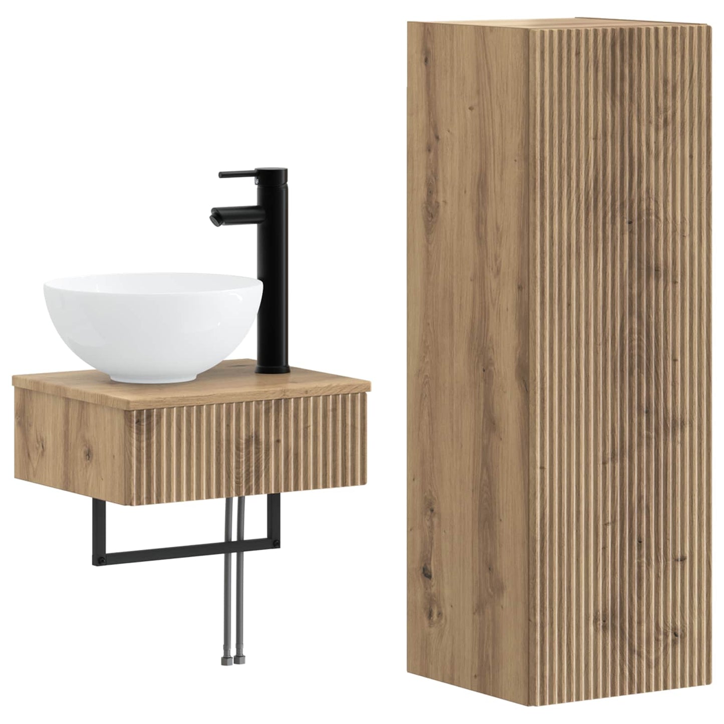 vidaXL Bathroom Furniture Set 2 pcs Artisan Oak 33 x 34.5 x 100 cm