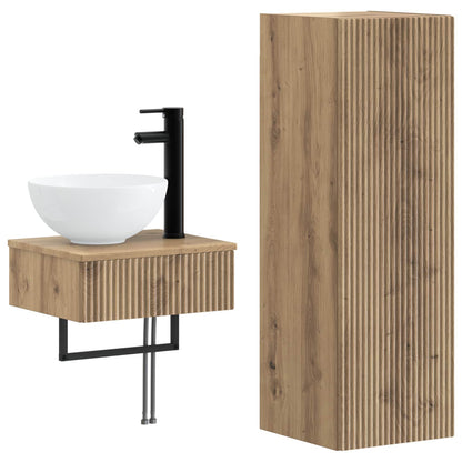 vidaXL Bathroom Furniture Set 2 pcs Artisan Oak 33 x 34.5 x 100 cm