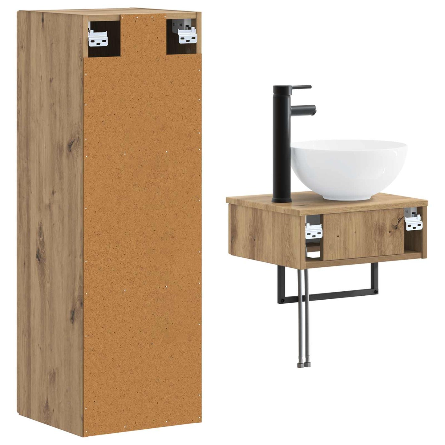 vidaXL Bathroom Furniture Set 2 pcs Artisan Oak 33 x 34.5 x 100 cm