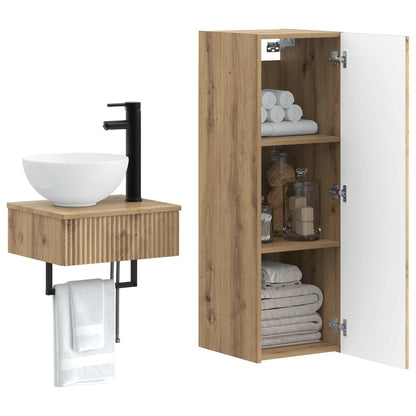 vidaXL Bathroom Furniture Set 2 pcs Artisan Oak 33 x 34.5 x 100 cm