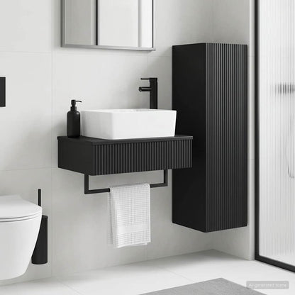 vidaXL Bathroom Furniture Set 2 pcs Black 33 x 34.5 x 100 cm