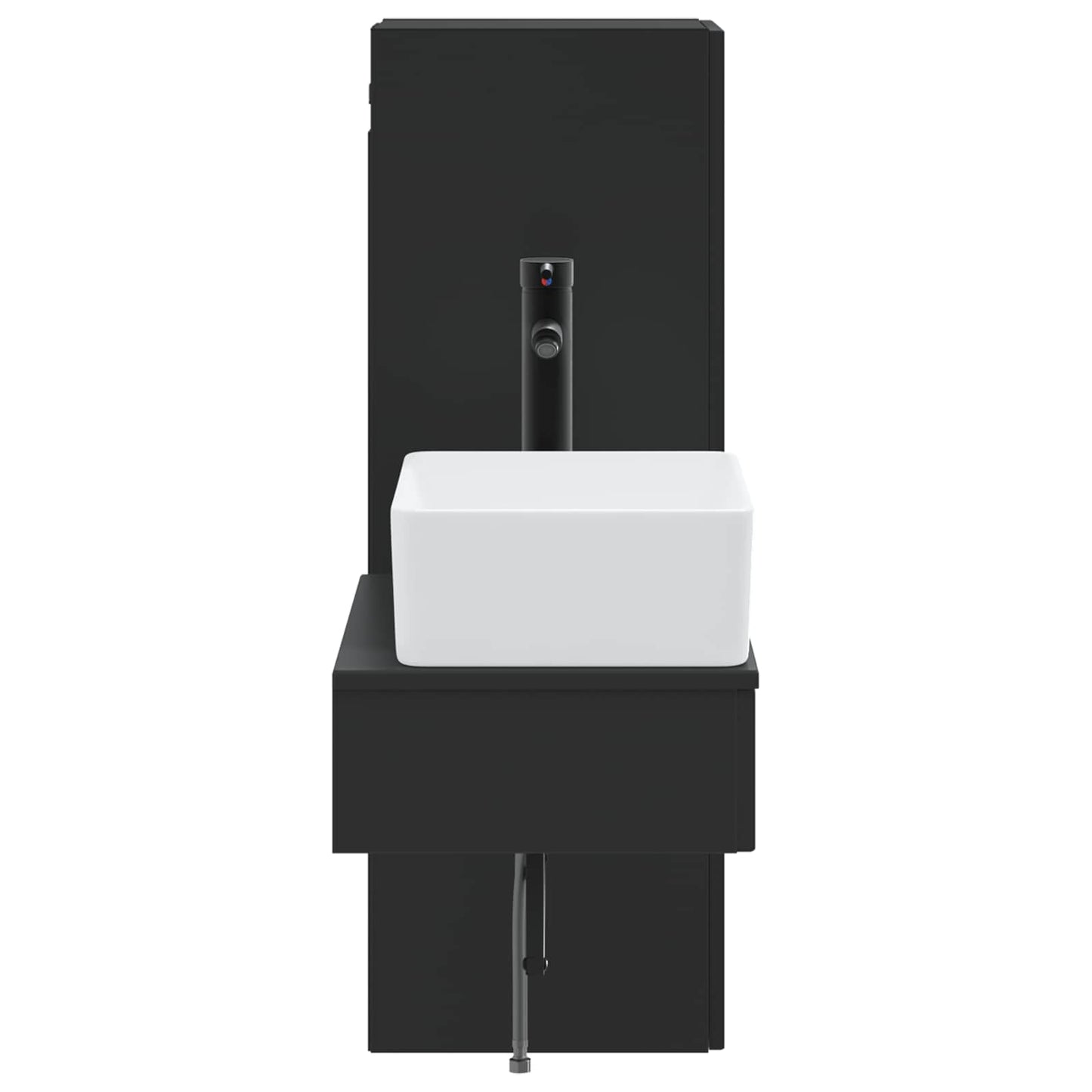 vidaXL Bathroom Furniture Set 2 pcs Black 33 x 34.5 x 100 cm