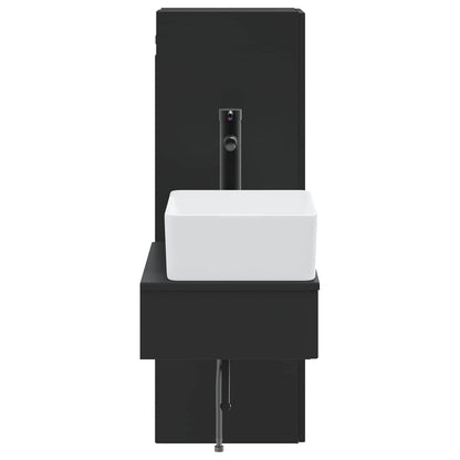 vidaXL Bathroom Furniture Set 2 pcs Black 33 x 34.5 x 100 cm