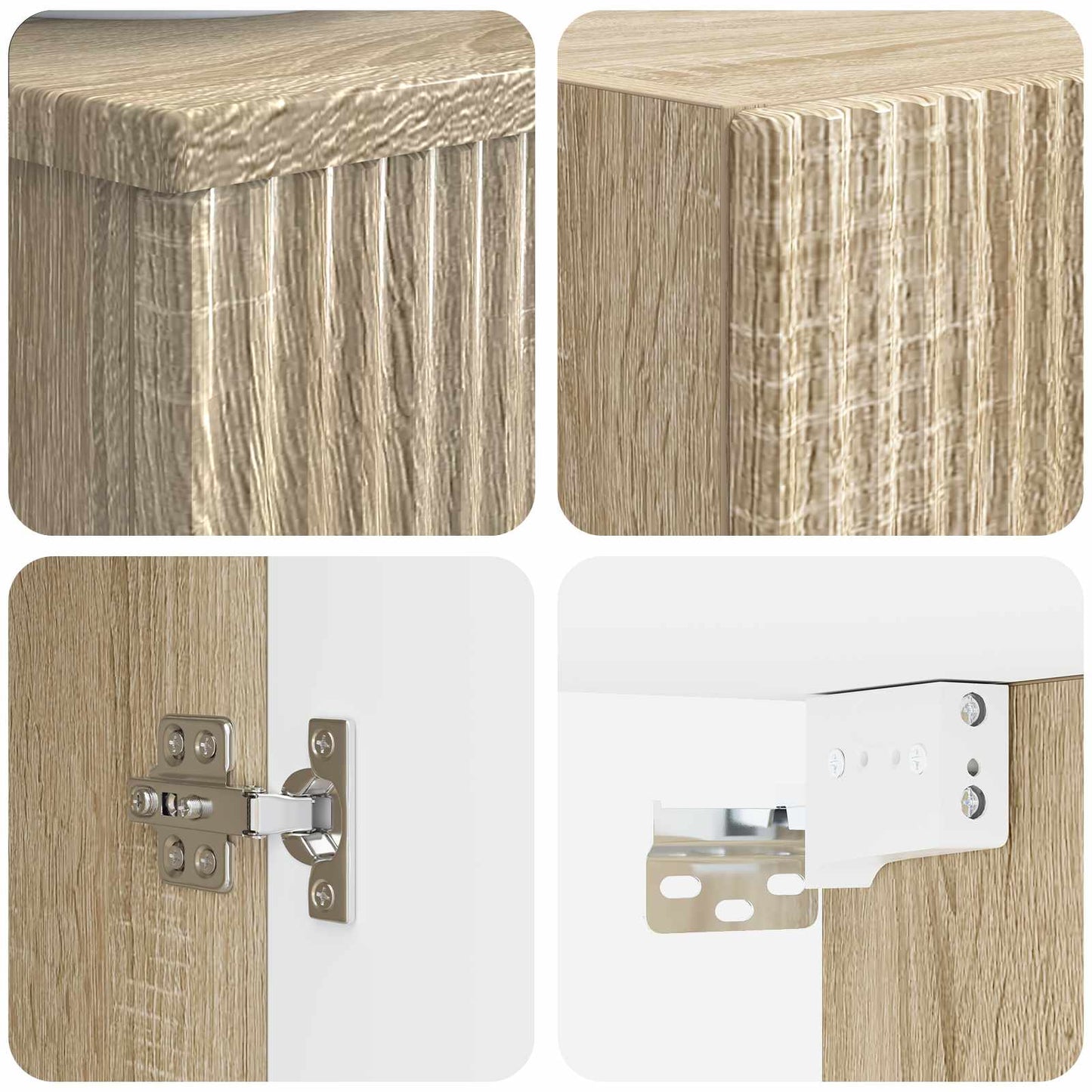 vidaXL Bathroom Furniture Set 2 pcs Sonoma Oak 33 x 34.5 x 100 cm