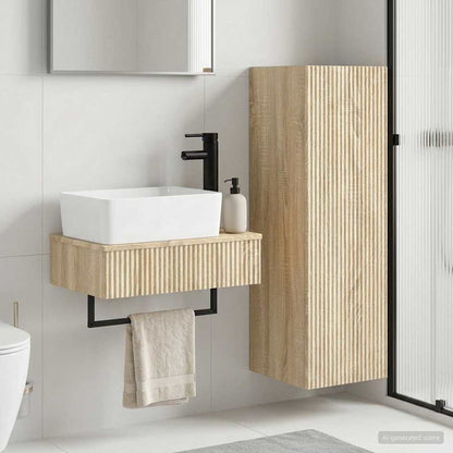 vidaXL Bathroom Furniture Set 2 pcs Sonoma Oak 33 x 34.5 x 100 cm