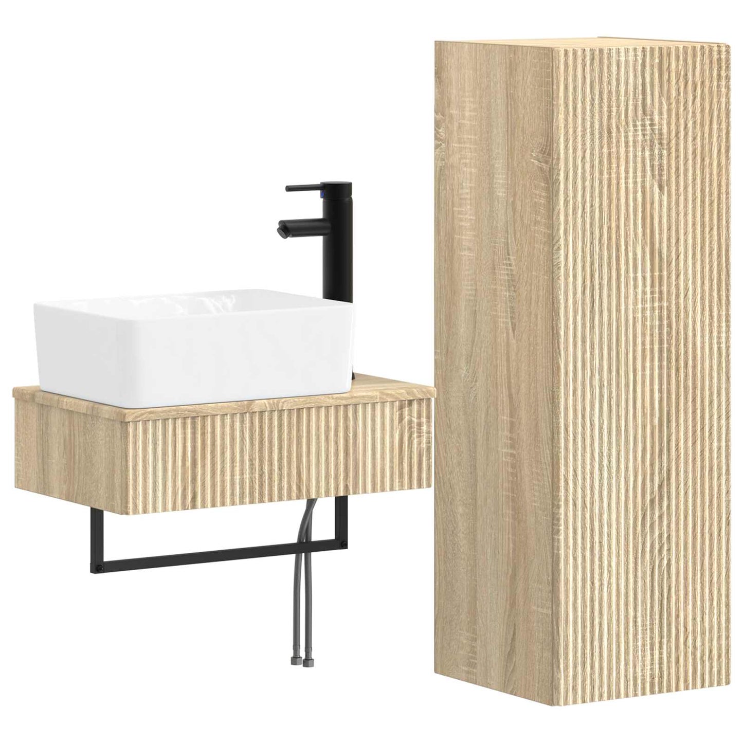 vidaXL Bathroom Furniture Set 2 pcs Sonoma Oak 33 x 34.5 x 100 cm